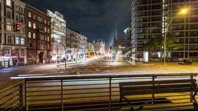 Hamburg city by night dolly shot DSLR timelapse