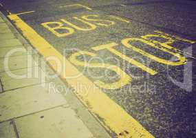 Retro look Bus stop sign