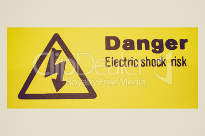 Retro look Electric shock sign