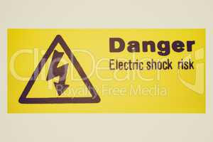 Retro look Electric shock sign