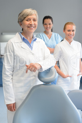 Professional dentist team woman at dental surgery