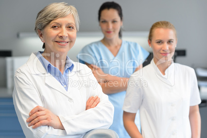 Medical professional team woman at dental surgery