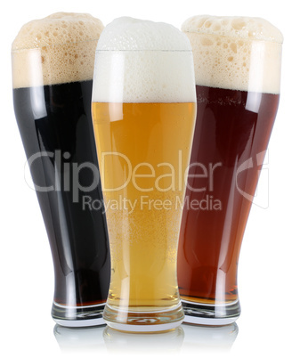 Verschiedene Biere im Glas