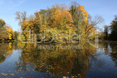 Bunte Bäume im Herbst