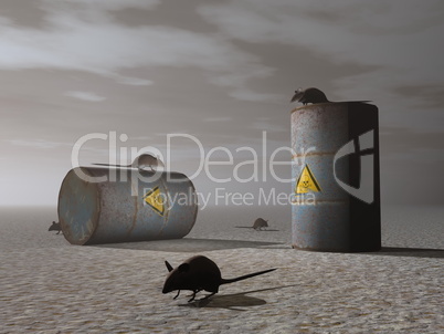 Toxic barrels - 3D render