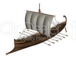 Ancient greek boat - 3D render