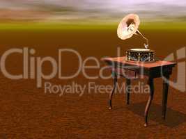 Gramophone - 3D render