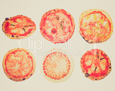 Retro look Pizza isolated