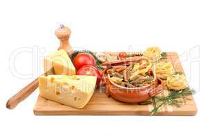food and kitchen utensils