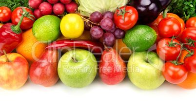 set of fruits and vegetables