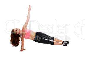 Woman doing leg workout.