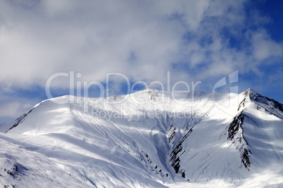 View on off-piste snowy slope