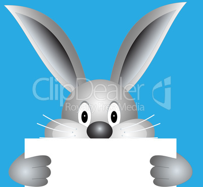 Bunny with blank sheet