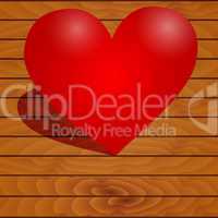 Heart on a wooden background