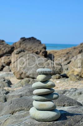 Stein Stapel Meer Strand