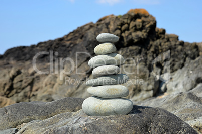 Stein Stapel Meer Strand