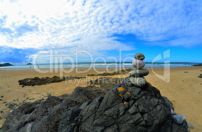 Stein Stapel Meer Strand