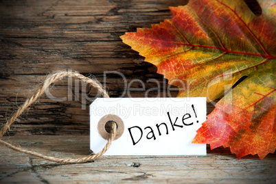 Autumn Label with Danke