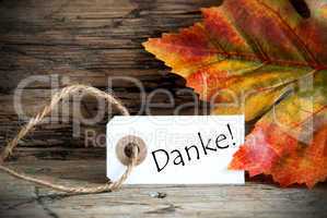 Autumn Label with Danke