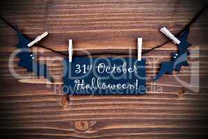 Label with 31st October Halloween