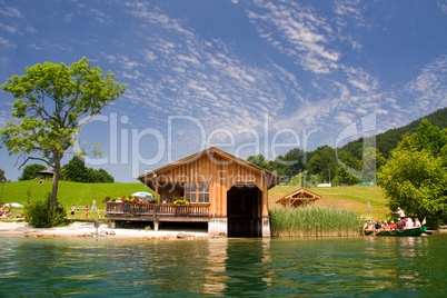 Freibad mit Bootshaus am Tegernsee