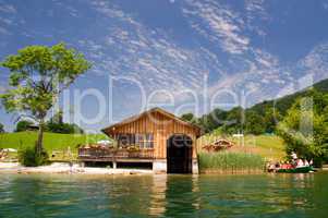 Freibad mit Bootshaus am Tegernsee