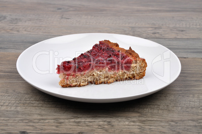 Johannisbeerkuchen auf Holz