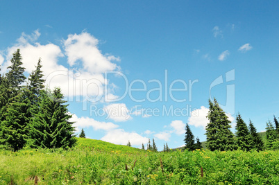 scenic mountain peaks against the blue sky