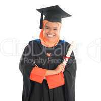 Muslim university student graduate