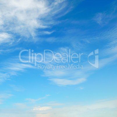 fluffy clouds in the blue sky