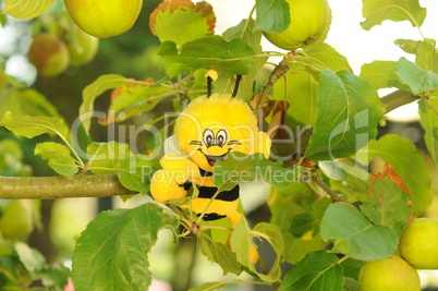 Bienen im Apfelbaum