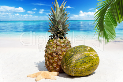 Fruchtige Ananas und Melone