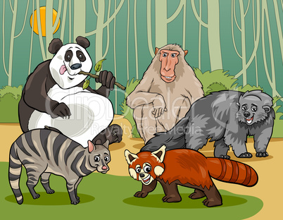 mammals animals cartoon illustration