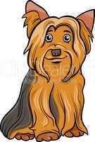 yorkshire terrier dog cartoon illustration