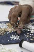 Tailor sewing embroidery