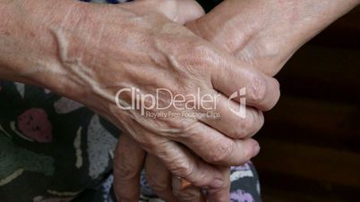 Senior woman hands