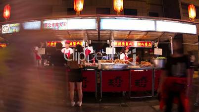 Donghuamen snack street at night HD.