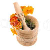 mortar and pestle for grinding herbs