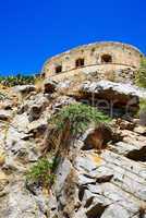 The fortress on Spinalonga Island, Crete, Greece