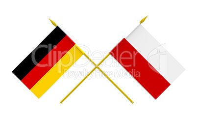 Flags, Germany and Poland