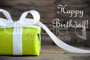 Green Gift with Happy Birthday