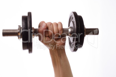 Hand with dumbbell Hand with dumbbell