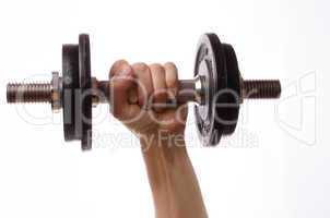 Hand with dumbbell
