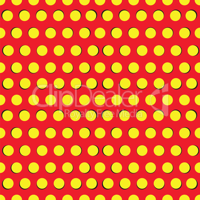 Seamless pattern with yellow circles