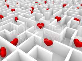 Hearts and maze