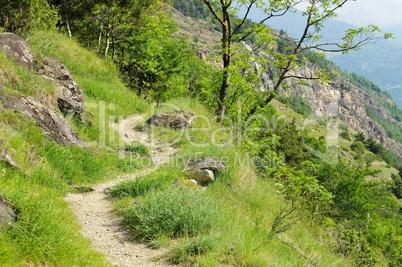 Aostatal Wanderweg - Aosta Valley hiking track 01