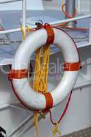 Life preserver on a boat