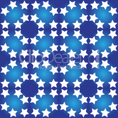 Seamless pattern with white stars