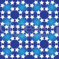 Seamless pattern with white stars