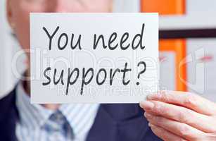 You need support ?